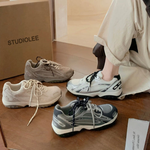Damen hochentwickelte Sport-Sneaker mit atmungsaktiver Mesh-Oberfläche und dämpfender Sohle EB