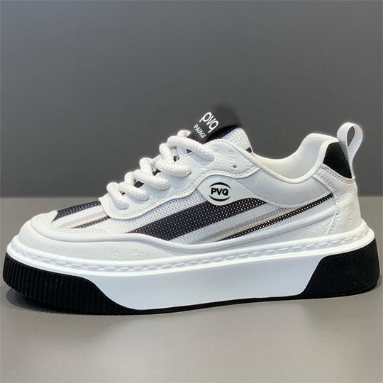 Damen trendige Plateau-Sneaker mit atmungsaktivem Obermaterial und rutschfester Sohle EB