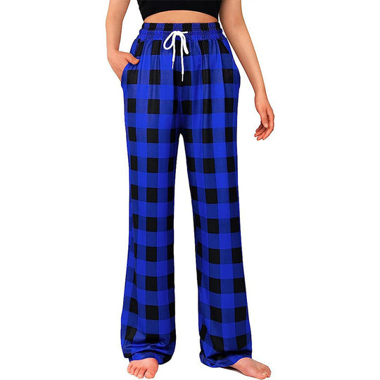 Damen Relaxed Fit Karierte Loungehose EB