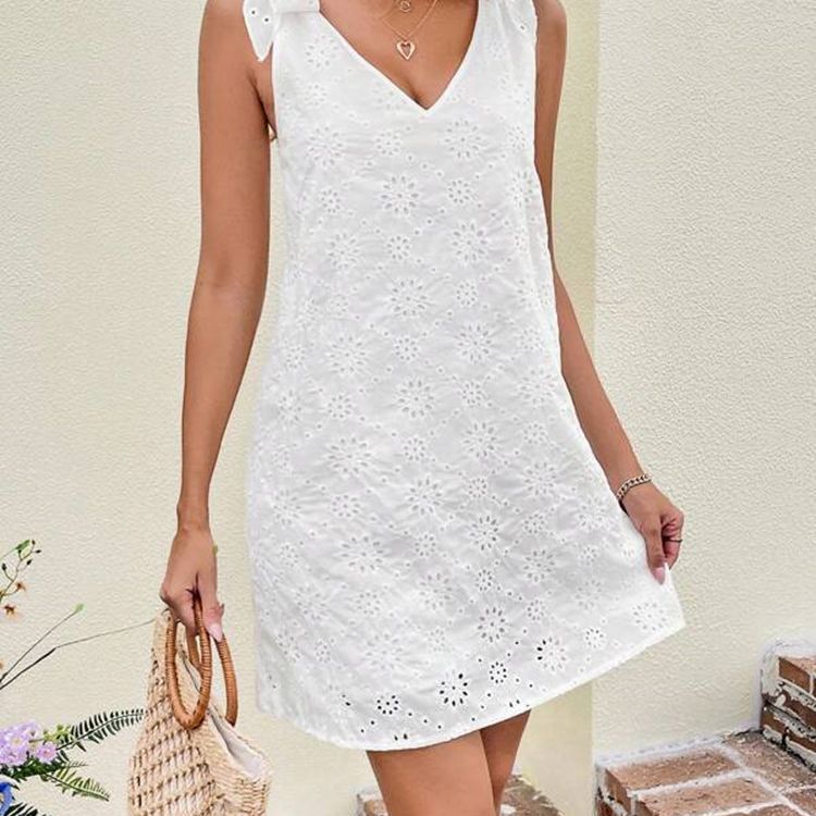 Damen Sommerkleid mit verspielten Schleifen von EB