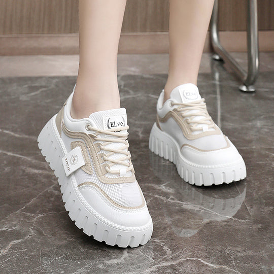 Damen Sportliche Chunky Sneakers mit rutschfester Profilsohle und atmungsaktivem Obermaterial EB