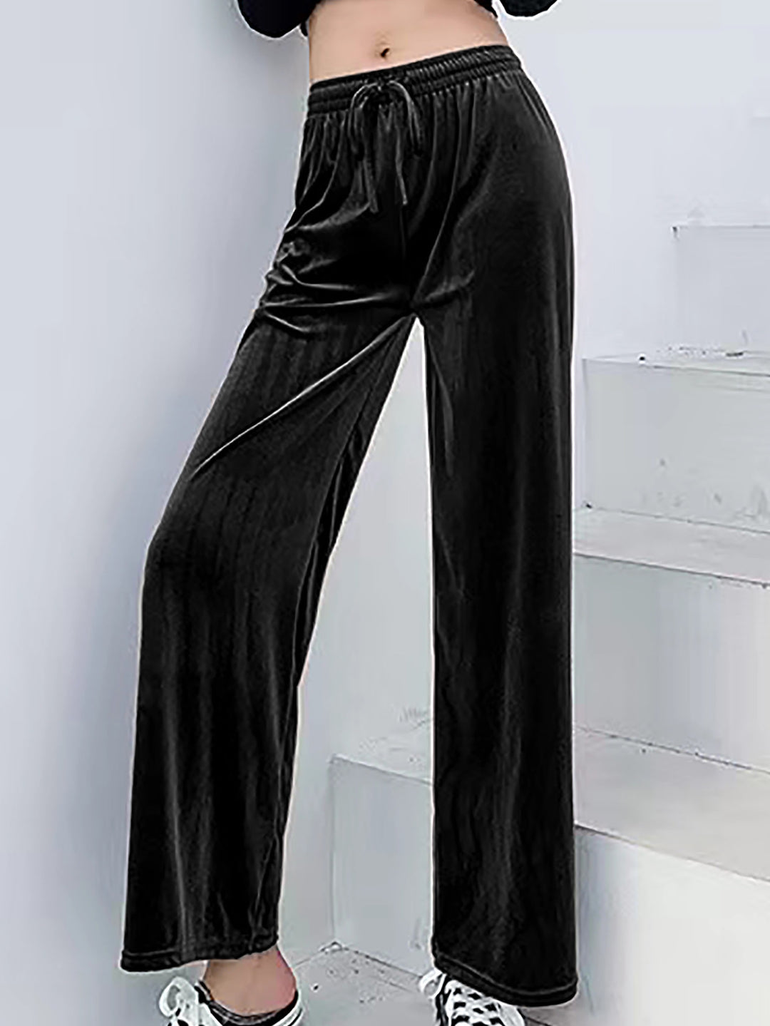 Damen Freizeit-Hosen mit elastischem Bund und weitem Schnitt EB