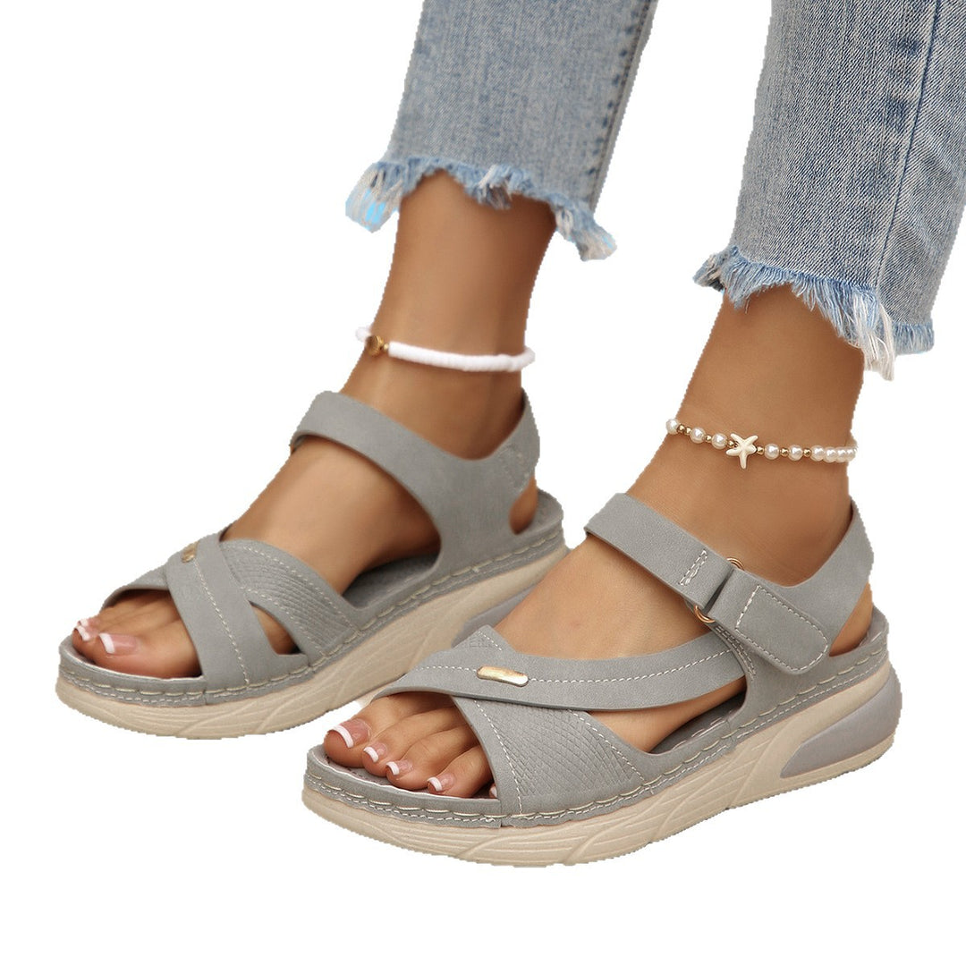 Damen Komfortable Riemchensandalen mit atmungsaktiver Sohle EB