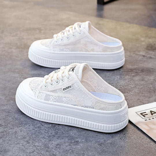 Damen Modische Plateau-Sneaker mit reflektierenden Details EB