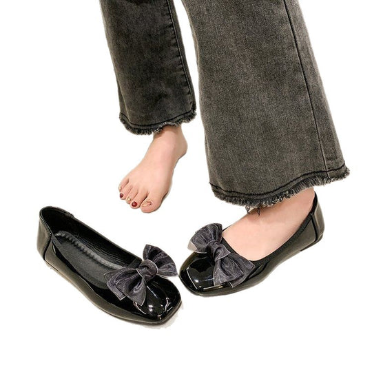 Damen Ballerinas mit eleganter Schleifenapplikation und modischem Design EB