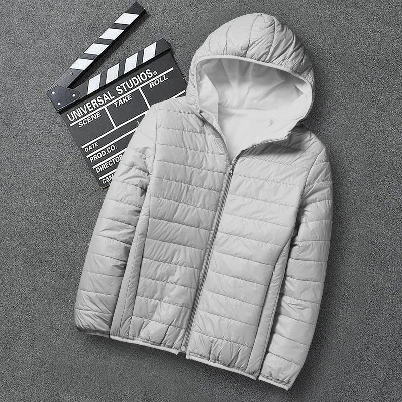 Herren nan ultraleichte Kapuzen-Steppjacke mit Packfunktion und winddichtem Shell EB
