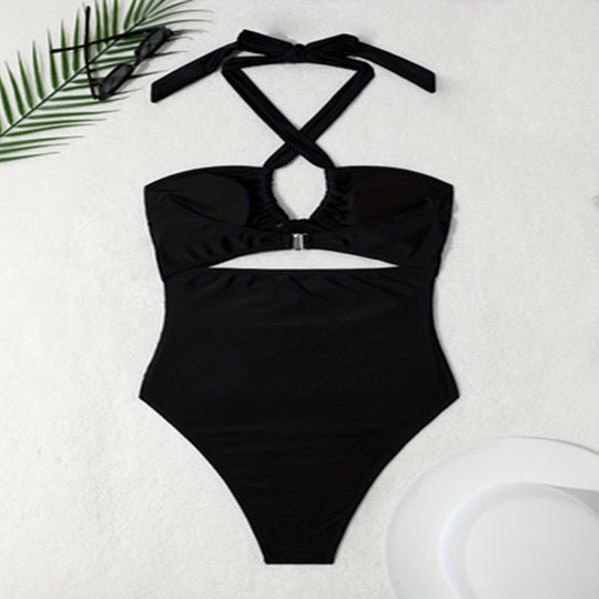 Damen Einteiler Badeanzug mit raffiniertem Cut-Out und elegantem Design EB