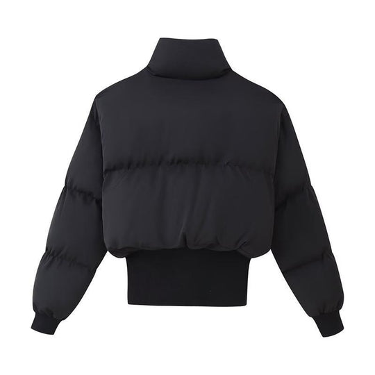 Damen cropped Steppjacke mit hohem Kragen und modernen Details EB