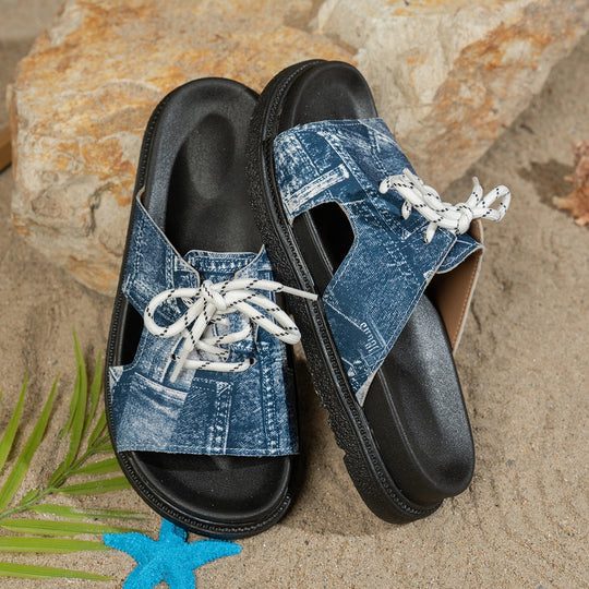 Damen Sandalen mit unterstützendem Fußbett und atmungsaktiver Obermaterialstruktur EB