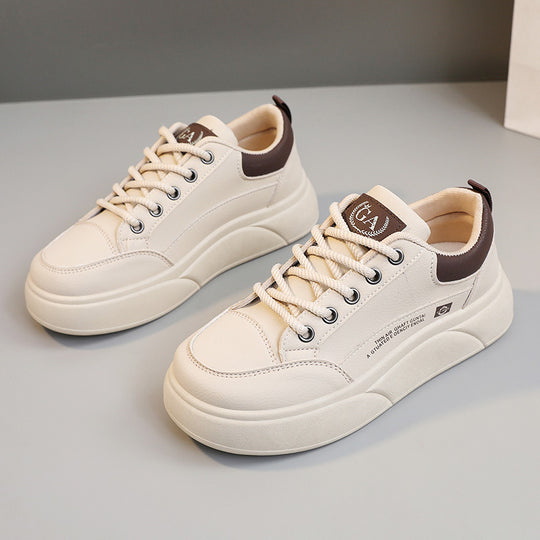 Damen modische Plateau-Sneaker mit rutschfester Sohle und dämpfendem Fußbett EB