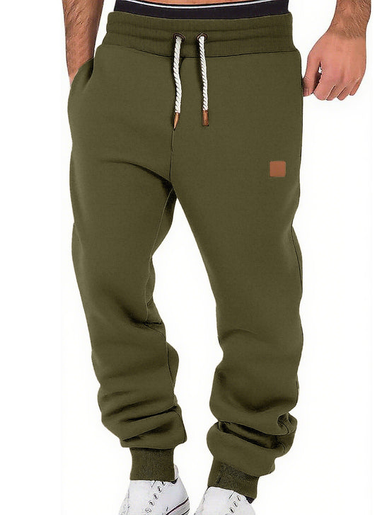 Herren nan komfortable Jogginghose aus hochwertiger Baumwollmischung mit elastischem Bund Kordelzug und Bündchen EB