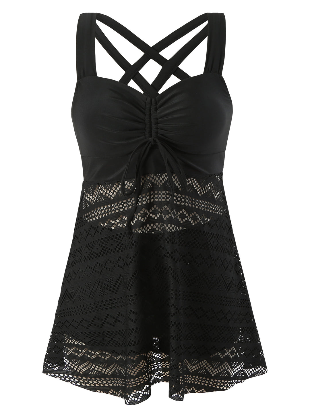 Damen Schwimmkleid mit raffinierter Rückenpartie und sehr elastischer Stoffqualität EB
