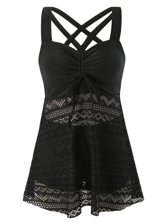 Damen Schwimmkleid mit raffinierter Rückenpartie und sehr elastischer Stoffqualität EB