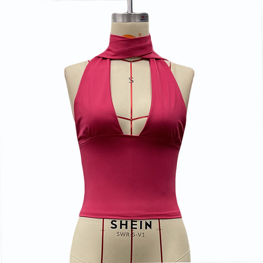 Damen Neckholder-Top mit verspieltem Design EB