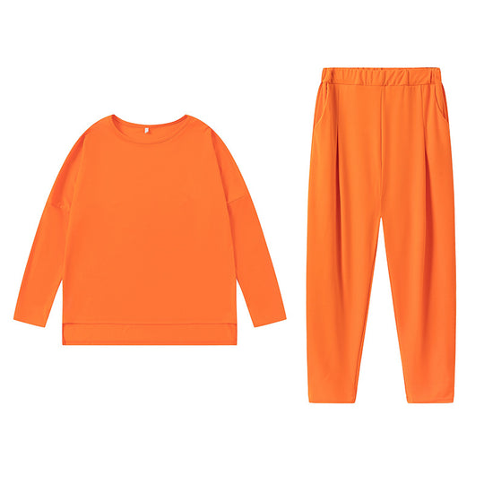Damen Sportliches Sweat-Outfit mit elastischem Bund und geräumigen Taschen EB