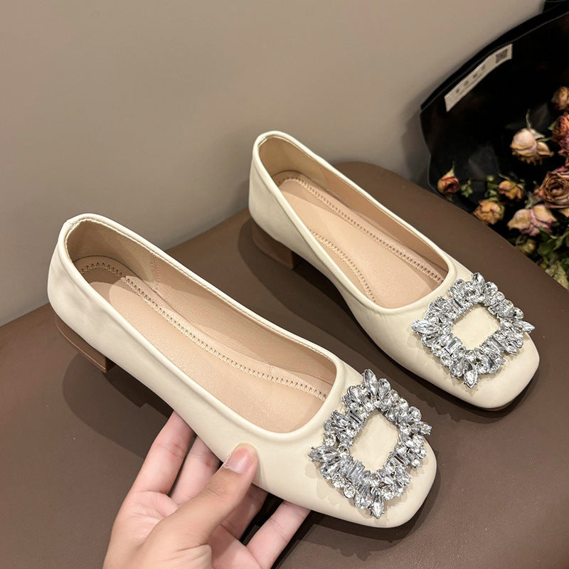 Damen Ballerinas mit funkelndem Schmuckdetail EB