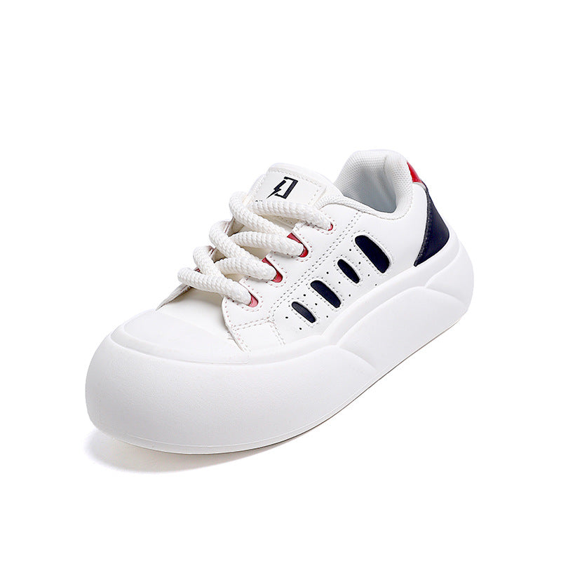 Damen Modische Sneaker mit dicker Gummisohle und atmungsaktiven Einsätzen EB