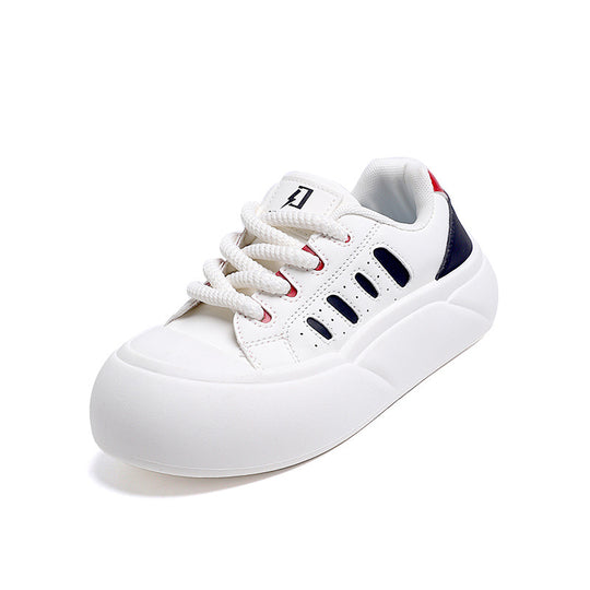 Damen Modische Sneaker mit dicker Gummisohle und atmungsaktiven Einsätzen EB