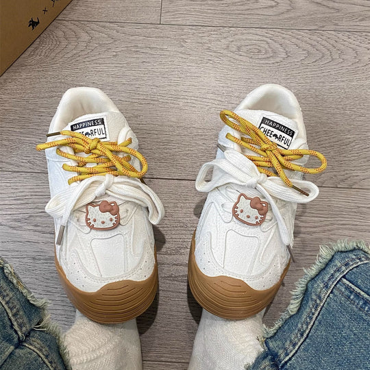 Damen trendige Sneakers mit elastischem Mesh-Obermaterial und komfortabler Dämpfung EB