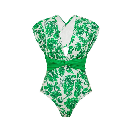 Damen Badeanzug und Wickelrock Set EB