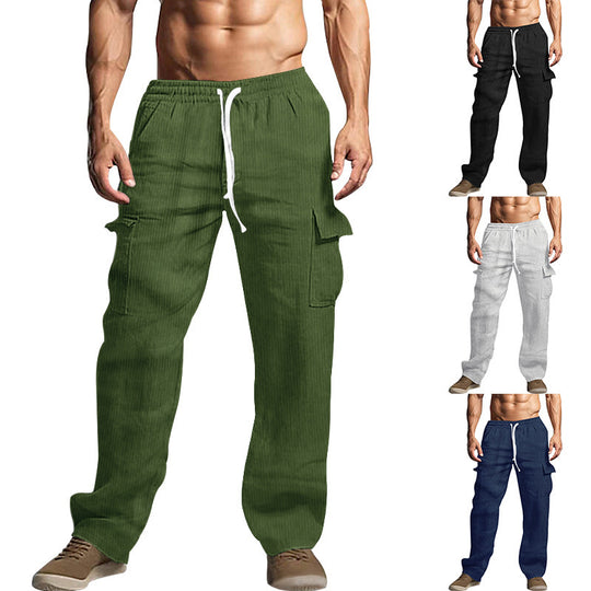 Herren Cargo-Hose im lässigen Schnitt mit elastischem Bund und praktischen Taschen EB
