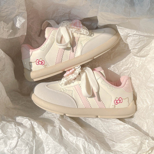 Damen Sneaker mit verspielten Schleifen und atmungsaktivem Obermaterial EB
