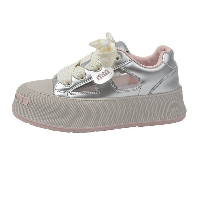 Damen modische Sneakers mit atmungsaktiver Mesh-Oberfläche und dämpfender Sohle EB