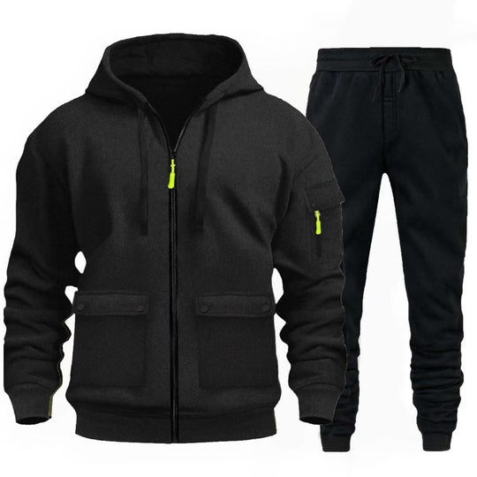 Herren sportlicher Jacke mit praktischen Taschen und Jogginghose EB