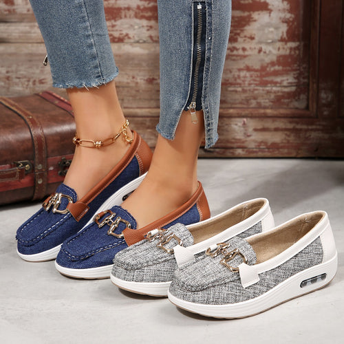 Damen Slip-On Sneaker mit modischem Metallakzent EB
