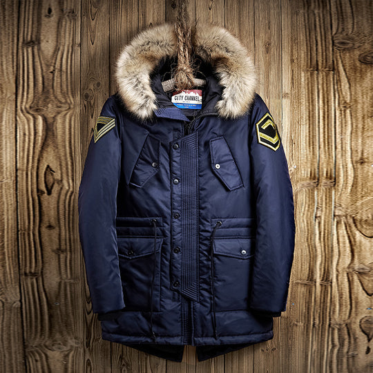 Herren Parka mit abnehmbarer Kapuze und warmem Fleecefutter EB
