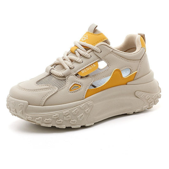 Damen Chunky Sneakers mit atmungsaktiver Oberstruktur und rutschfester Sohle EB