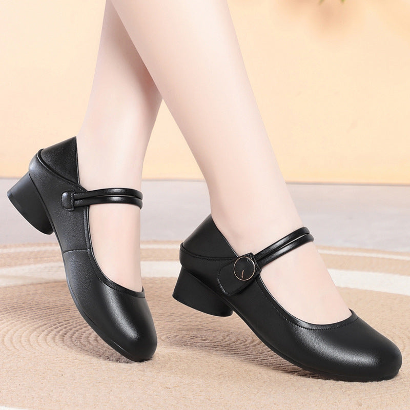 Damen Komfortable Ballerinas mit verstellbarem Riemen EB