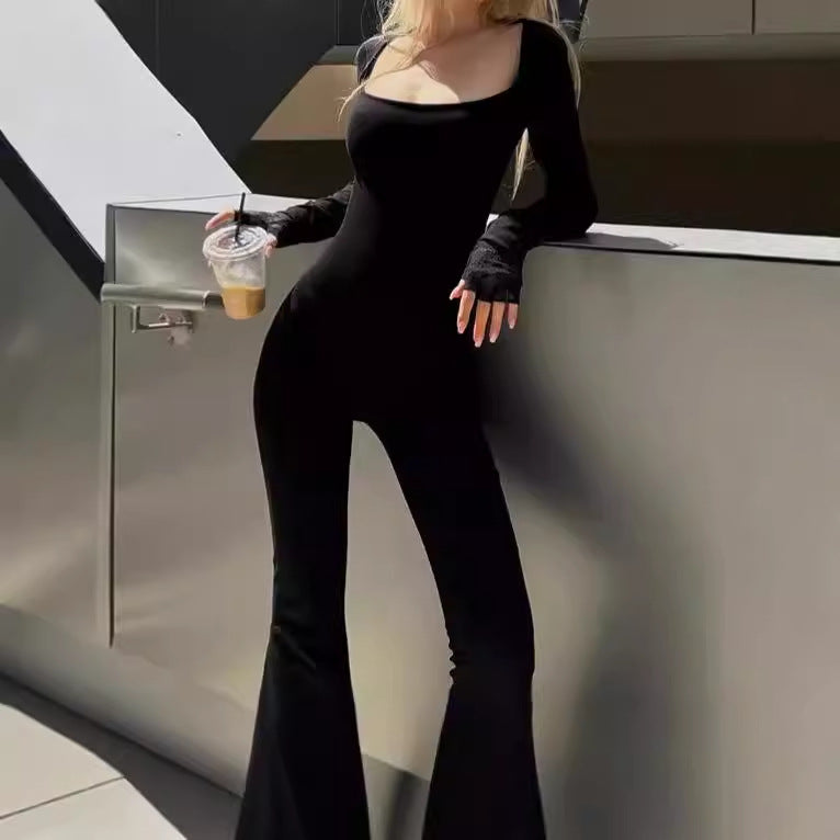 Damen Langärmeliger Jumpsuit EB