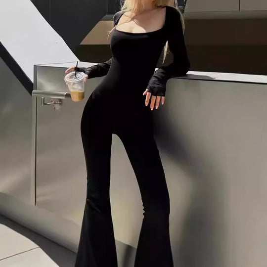 Damen Langärmeliger Jumpsuit EB