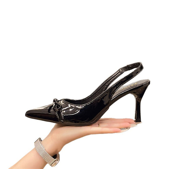 Damen Slingback-Pumps mit feinem Schleifen-Akzent und elegantem Absatz EB