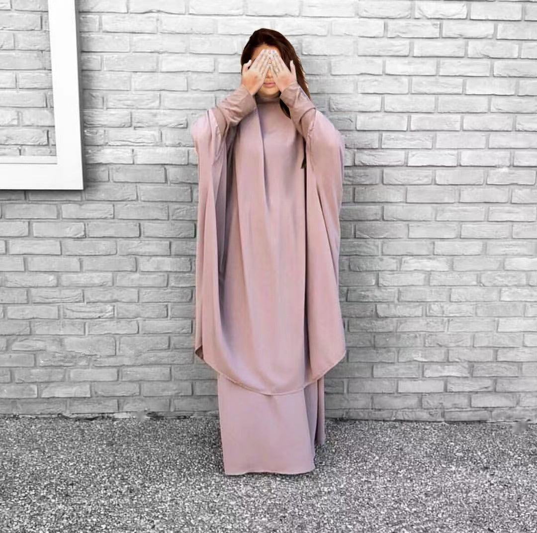 Damen Elegantes Maxikleid mit weit ausgestellten Ärmeln und fließendem Schnitt EB