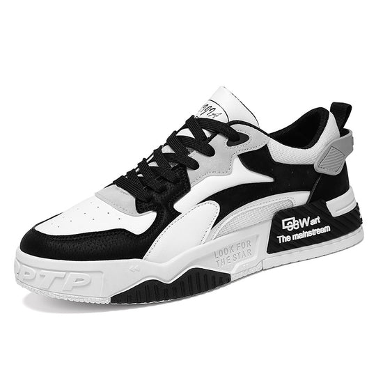 Damen modische Sneakers mit strapazierfähigem Obermaterial und markanter Sohle EB
