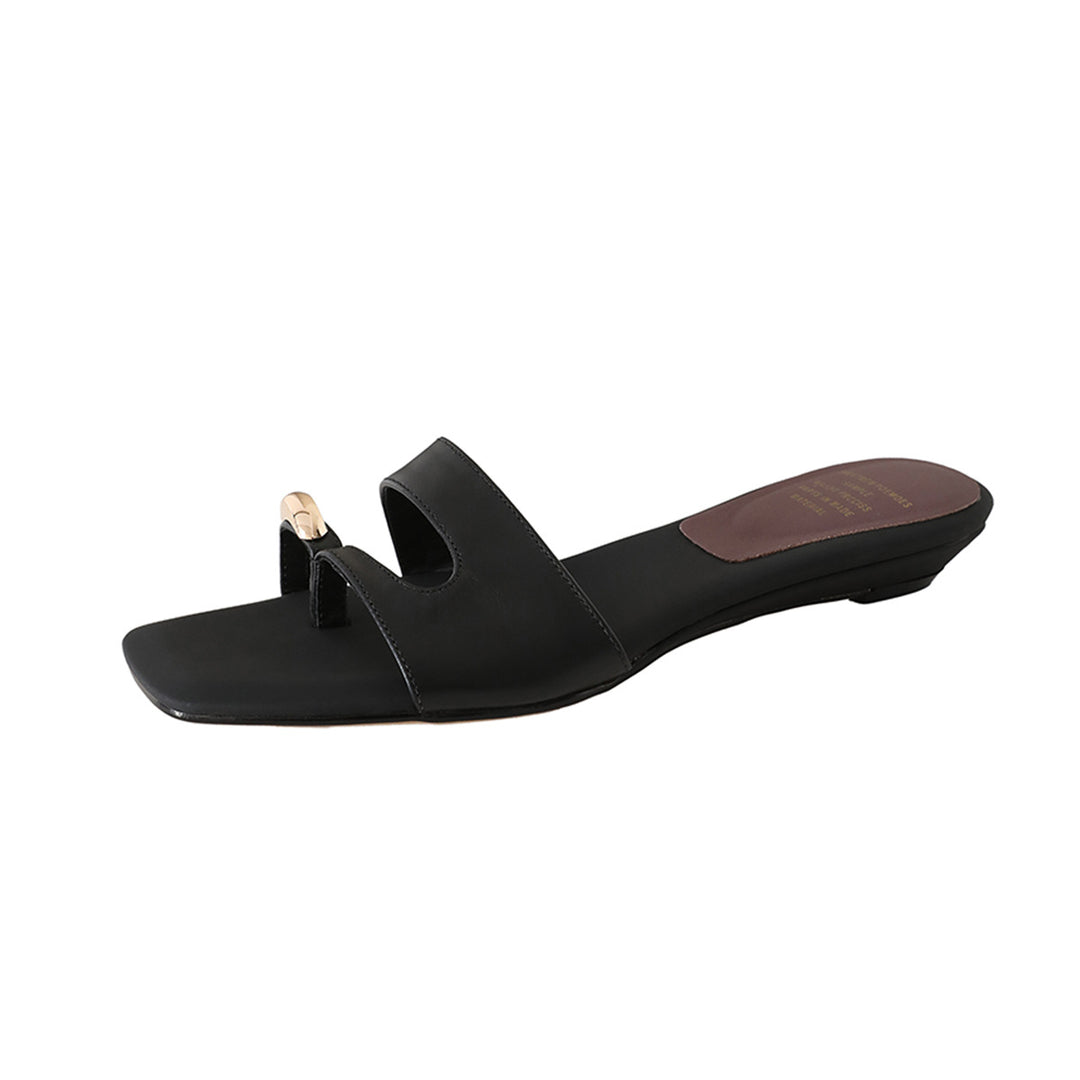 Damen modische Slides mit exklusivem Kettendetail EB