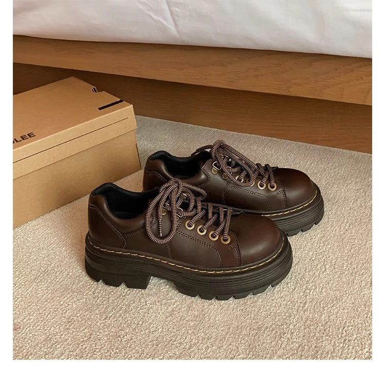 Damen Chunky Schnürschuhe mit rutschfester Profilsohle und stilvollem Design EB