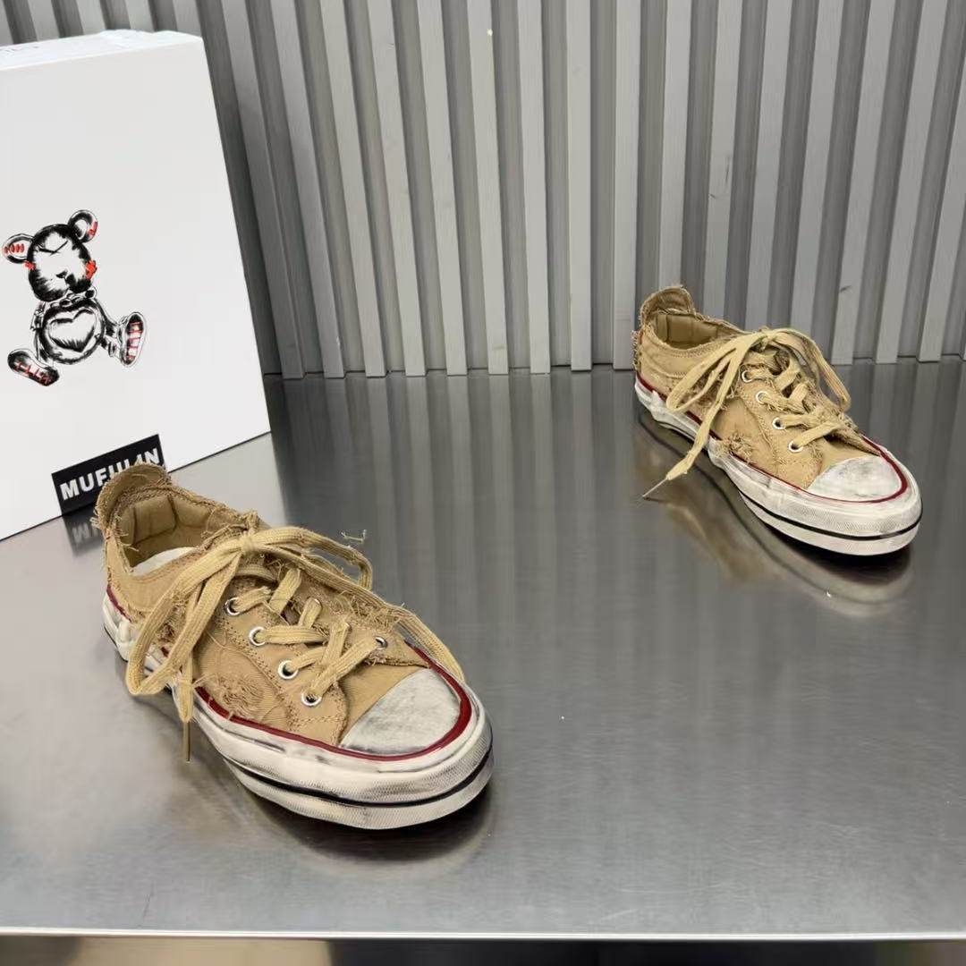 Damen modische Sneaker mit kreativem Used-Look und robustem Tragekomfort EB