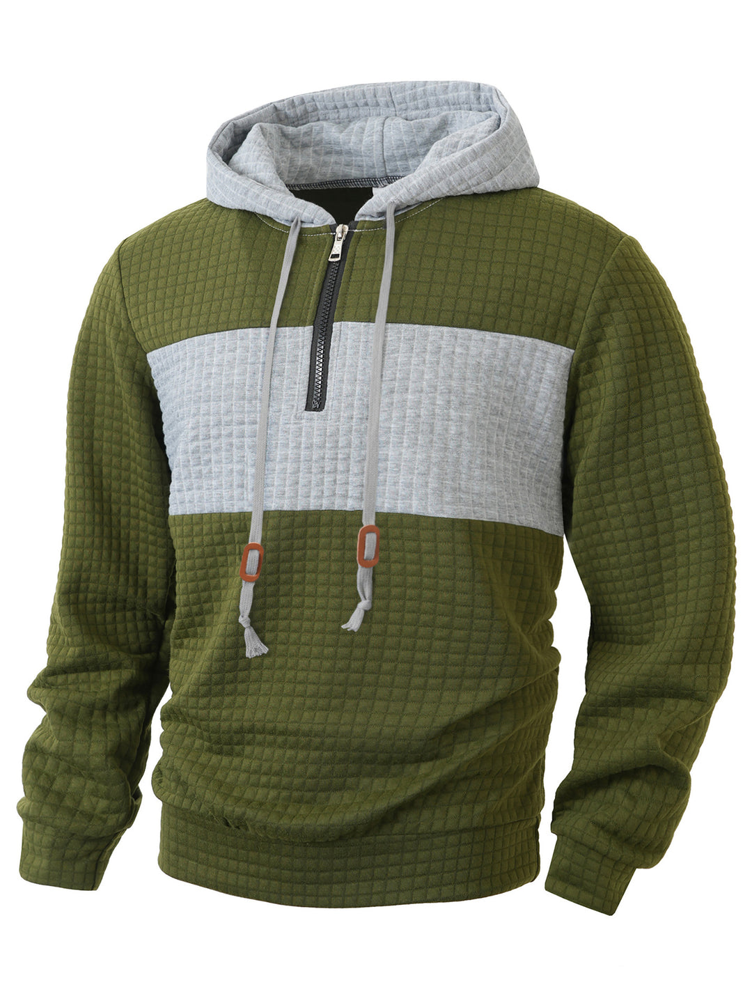 Herren Hoodie mit 1/4-Reißverschluss und strukturiertem Design EB