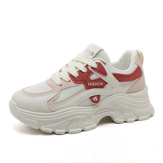 Damen Sportliche Chunky Sneakers mit atmungsaktiver Mesh-Oberfläche und stoßdämpfender Sohle EB