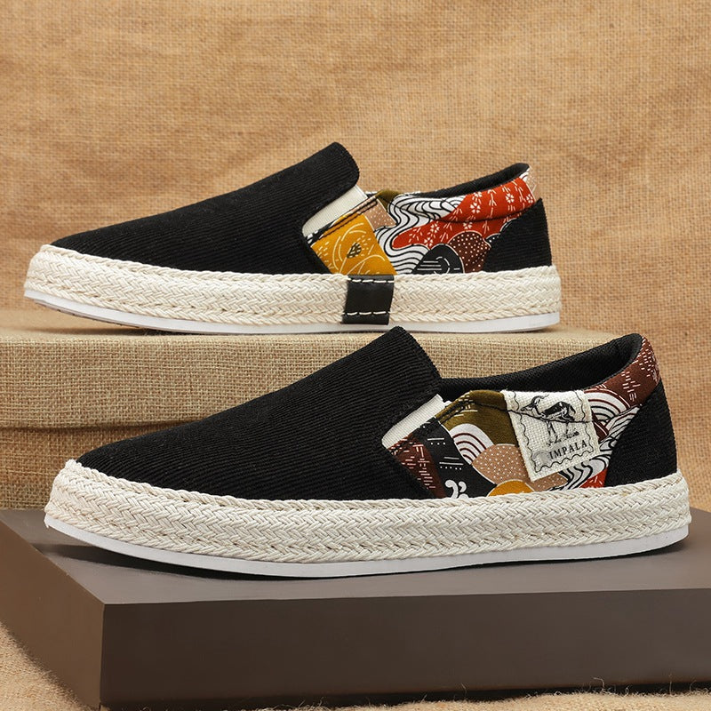 Damen Slip-On Schuhe mit buntem Design und rutschfester Sohle EB