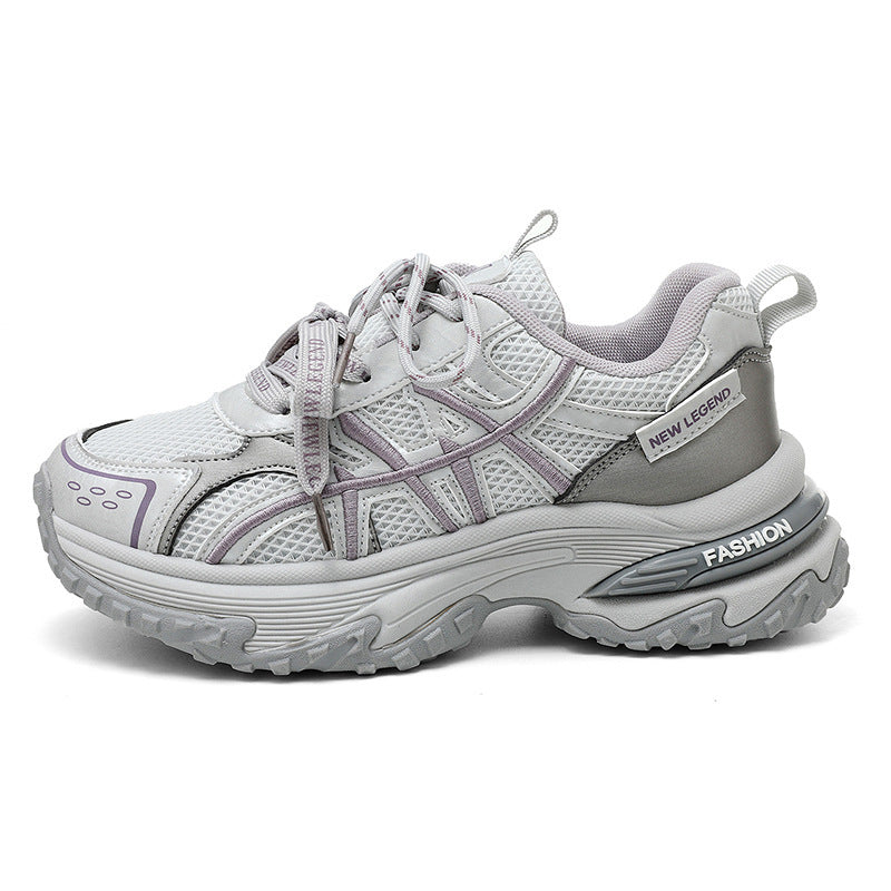 Damen Sportliche Sneakers mit atmungsaktiver Mesh-Oberfläche und stoßdämpfendem Fußbett EB
