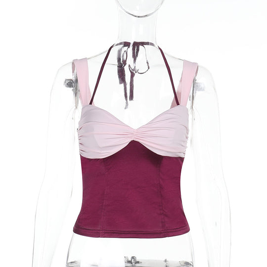 Damen Crop-Top mit schulterfreiem Design und raffinierten Rüschendetails EB