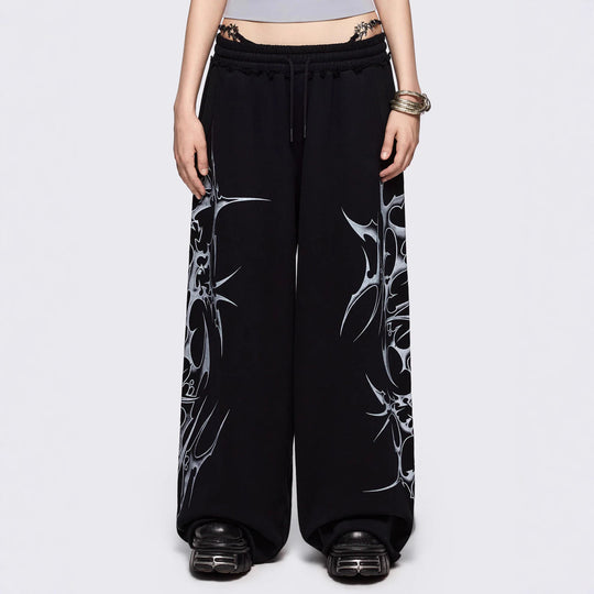 Damen Urbaner Baggy-Hosen mit Grafiken EB
