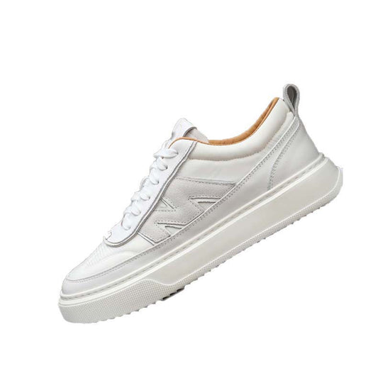 Damen Sportliche Sneakers mit luxuriösem Leder und rutschfester Laufsohle EB