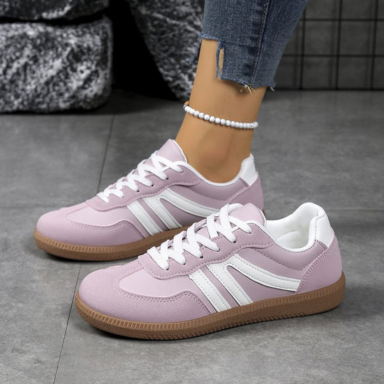 Damen Retro-inspirierte Schnür-Sneaker mit gepolstertem Komfortfußbett EB