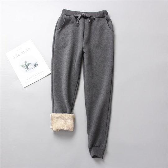 Damen nan gefütterte Therm-Jogginghose mit Kordelzug, seitlichen Eingrifftaschen und schmalem Bein EB