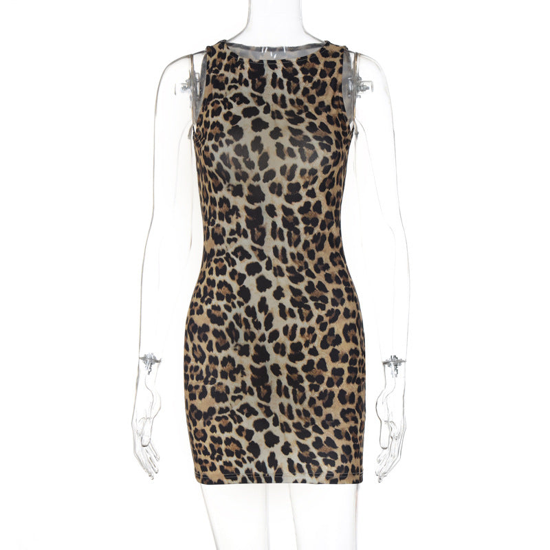 Damen Minikleid mit Leo-Muster EB